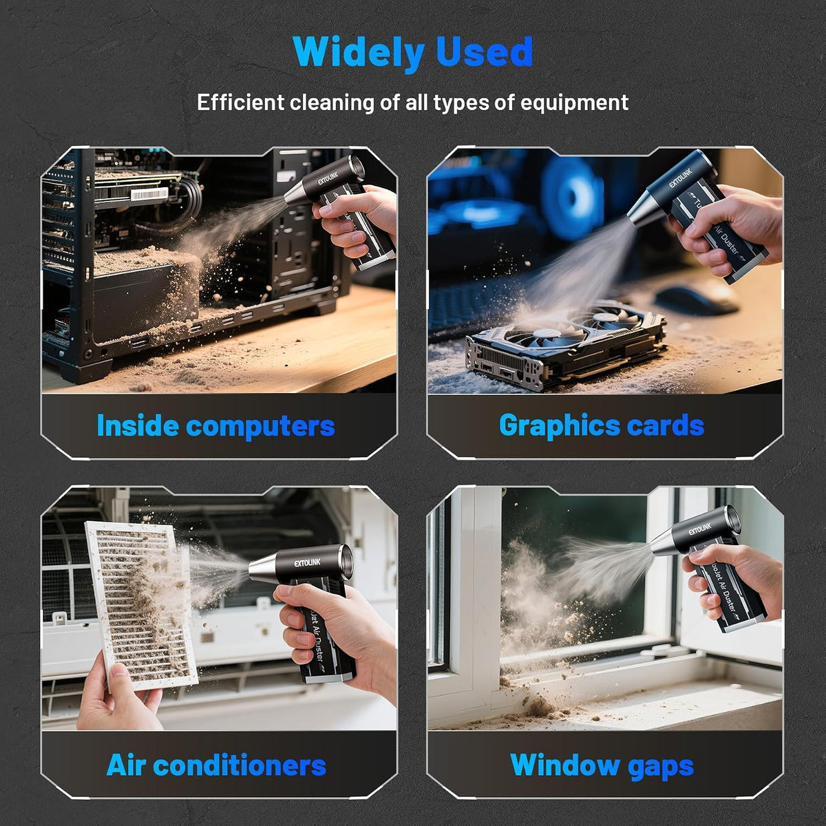 L8 Compressed Air Duster 180,000 RPM 4-Speed Electric with Turbojet Mode